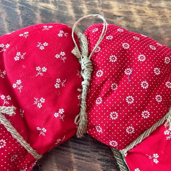 Handmade Cottagecore Fabric Wreath 17” - Picture 6 of 8